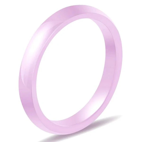 Bague céramique pour femme - Anneau rose