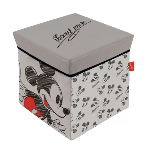 Mickey Grey rangement jouets 30×30×30 cm