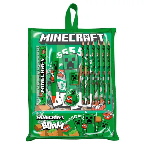 Set de papeterie Minecraft Boom avec support