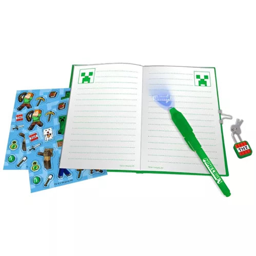 Minecraft Boom journal + stylo magique