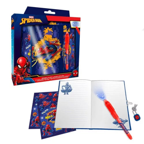 Spiderman Web-Slinger agenda + set de stylo magique