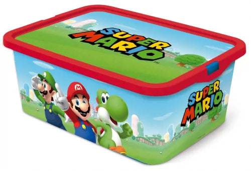 Super Mario Boîte de Rangement Plastique 13 L