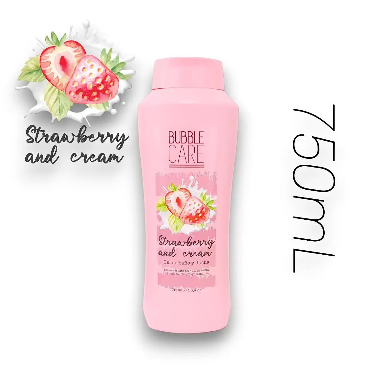 Gel de douche -  Fraise et Crème